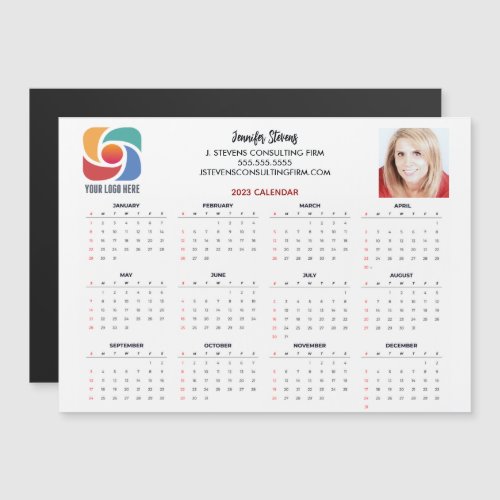 Custom Business Logo Company 2023 Calendar Magnet