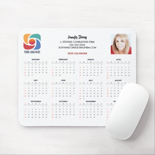 Custom Business Logo Company 2023 Calendar Mouse Pad