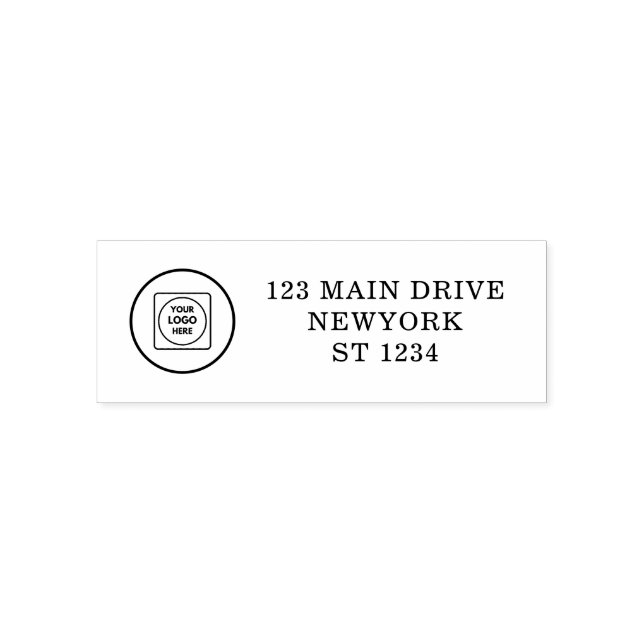 Custom Business Logo Company Address Stamp Design (Design)