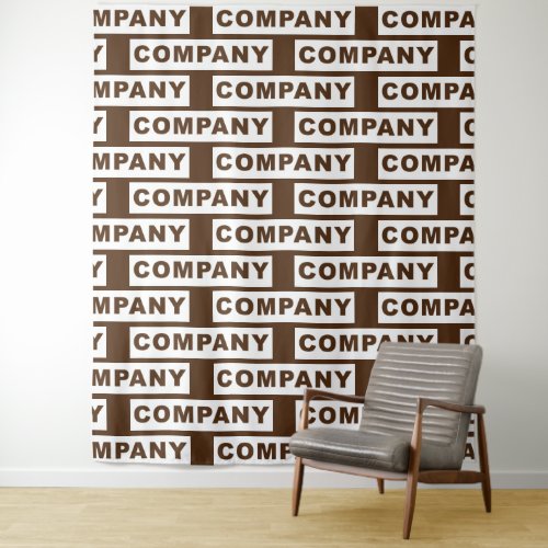 Custom Business Logo Company Black Tapestry