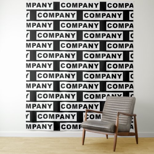 Custom Business Logo Company Black Tapestry