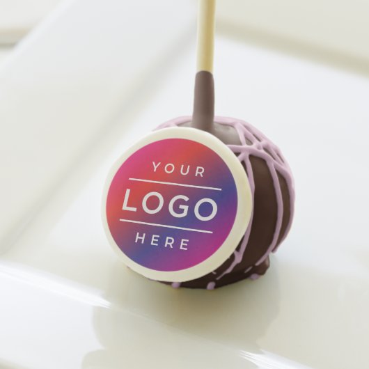 Custom Business Logo Company Branded Cake Pops (Front Insitu)