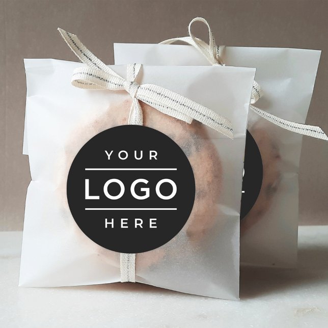 Custom Business Logo Company Branded Classic Round Sticker (Creator Uploaded)