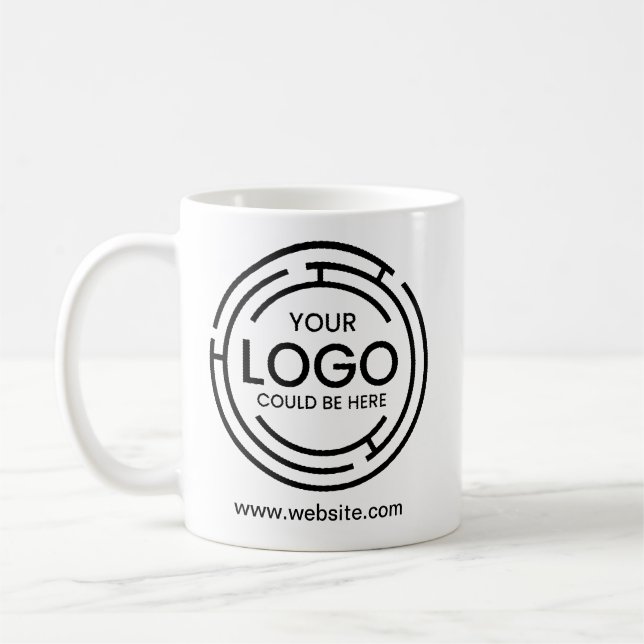 Custom Business Logo Company Branded Corporate Coffee Mug (Left)