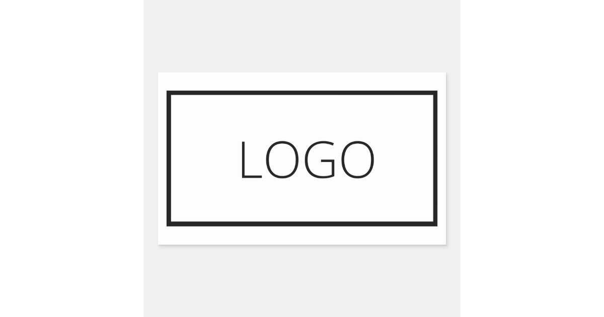 Custom Business Logo Company Branded Rectangular Sticker | Zazzle