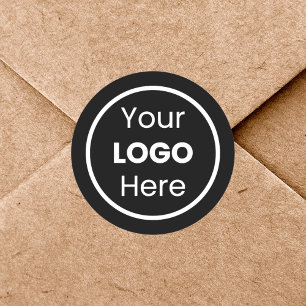 Custom Business Logo Company Branded Simple Classic Round Sticker