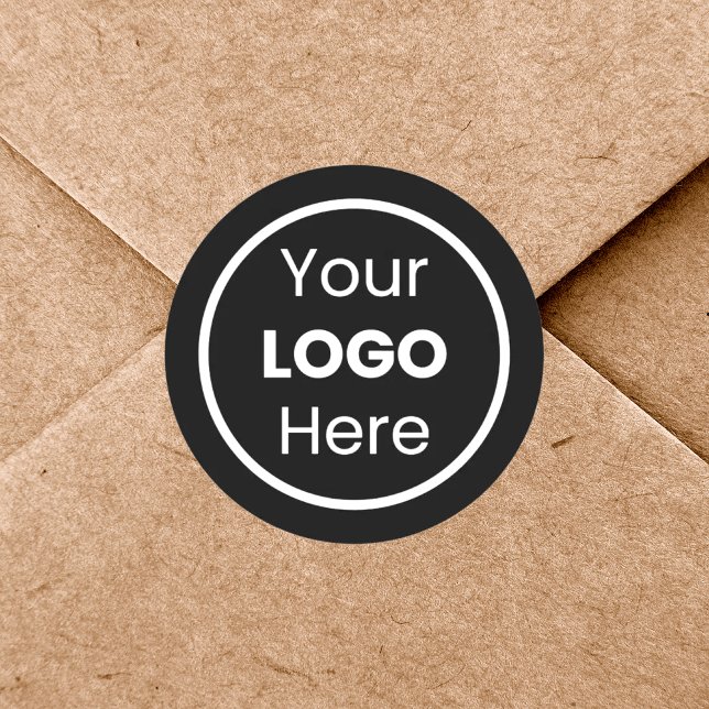 Custom Business Logo Company Branded Simple Classic Round Sticker (Creator Uploaded)