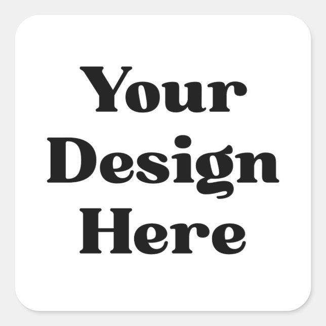 Custom Business Logo Company Branded Square Square Sticker (Front)