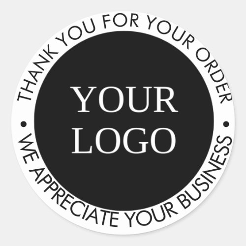 Custom Business Logo Company Branded Thank You  Classic Round Sticker