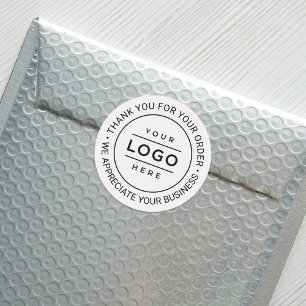 Custom Business Logo Company Branded Thank You Classic Round Sticker