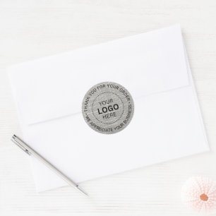Custom Business Logo Company Branded Thank You Classic Round Sticker