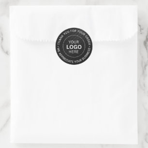 Custom Business Logo Company Branded Thank You Classic Round Sticker