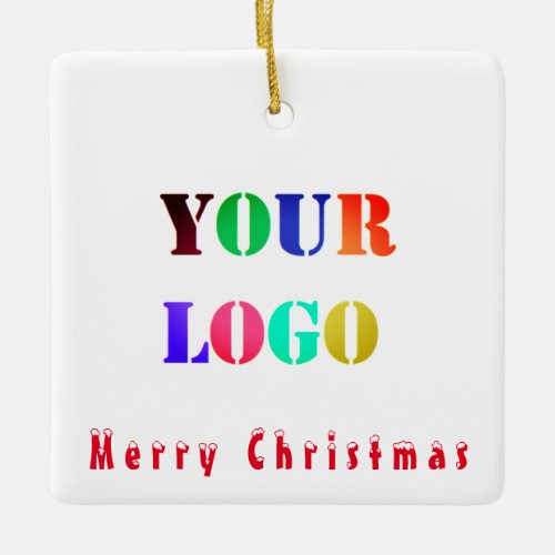 Custom Business Logo Company Christmas Ornament