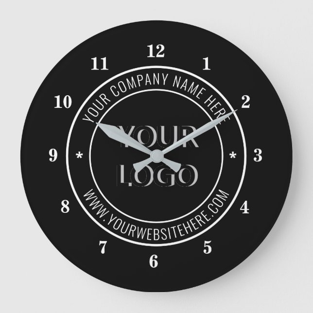 Custom Business Logo Company Clock Example (Front)
