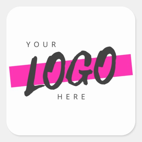 Custom Business Logo Company Corporate Promotional Square Sticker