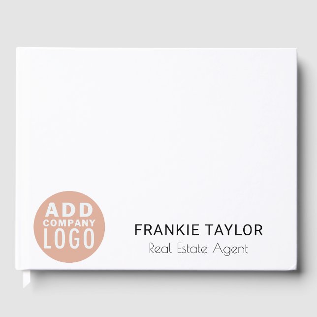 Custom Business Logo Company Custom Guest Book (Front)