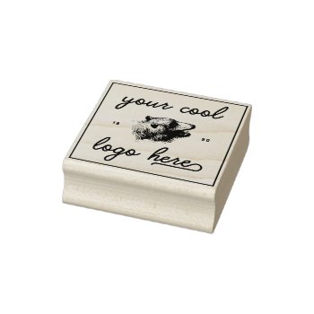 Custom Business Logo Company Design Own Online Rubber Stamp by red_dress at Zazzle