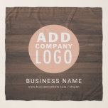 Custom Business Logo Company Employees Promotional Scarf<br><div class="desc">Modern rustic minimalist Scarf template to add your business logo, employee's name, current job title, business name and website or just the company name. Change the fonts or colors by using our "Design Tool" nested under the "Personalize" button. There is no minimum order requirement and no setup fee. Order as...</div>