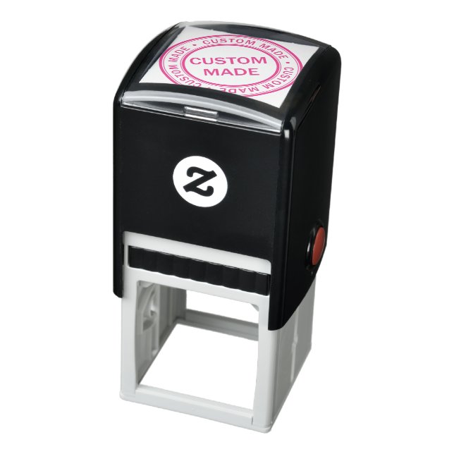 Custom Business Logo Company Fuchsia Pink Self-inking Stamp (Product)
