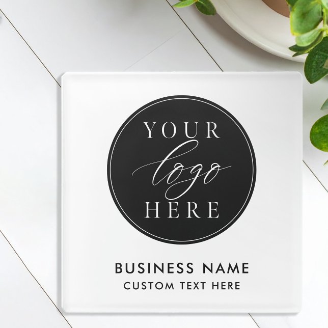 Custom Business Logo Company Glass Coaster (Creator Uploaded)
