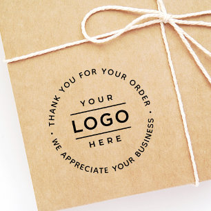 Custom Business Logo Company Information Branded Self-inking Stamp
