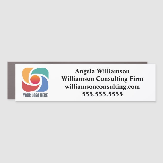 Custom Business Logo Company Marketing Bumper Car Magnet (Front)