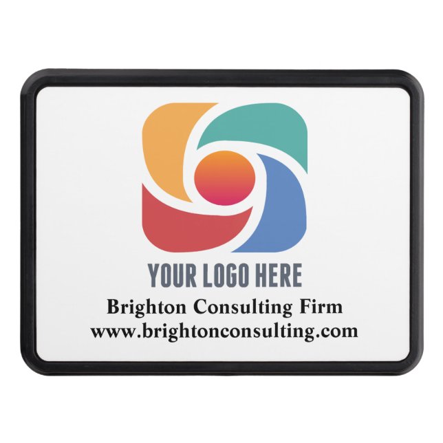 Custom Business Logo Company Marketing Hitch Cover (Front)