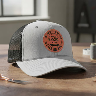 Custom Business Logo Company Marketing Promotion Leather Patch Hat