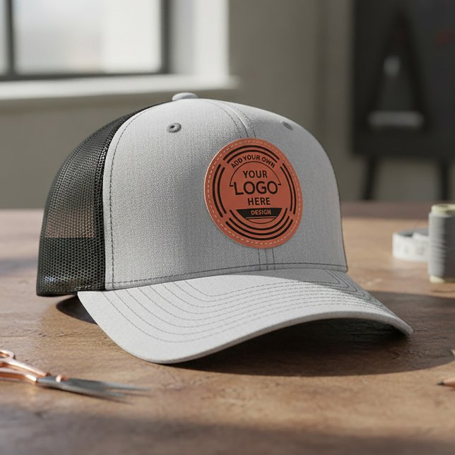 Custom Business Logo Company Marketing Promotion Leather Patch Hat (Creator Uploaded)