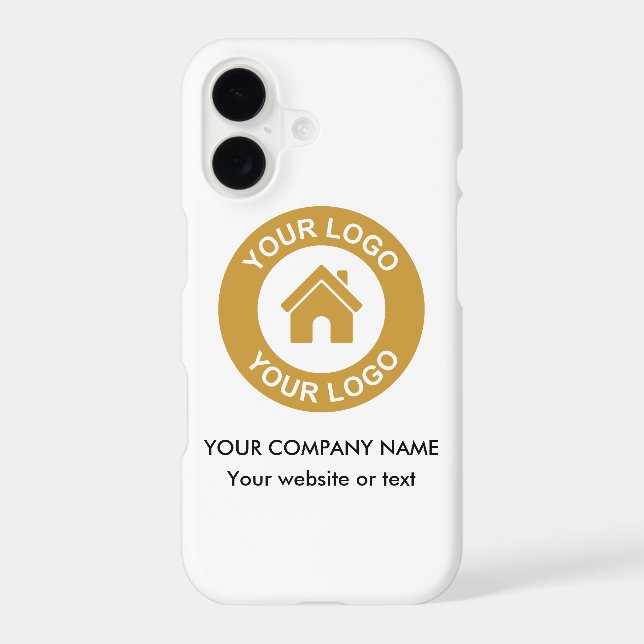 Custom Business Logo Company Name And Website iPhone Case (Back)
