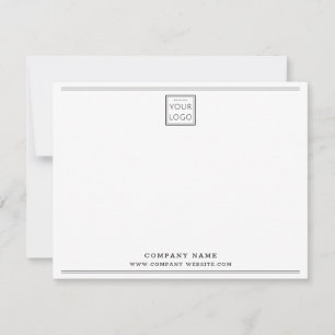 Custom Business Logo Company Name Black Border Note Card