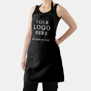 Custom Business Logo Company Name Branded Black Apron