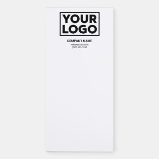 Custom Business Logo Company Name Contact Info Magnetic Notepad