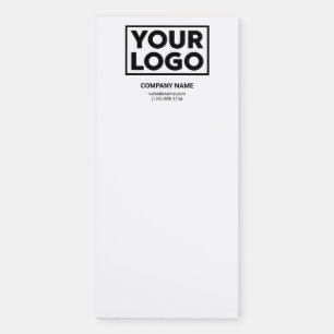 Custom Business Logo Company Name Contact Info Magnetic Notepad