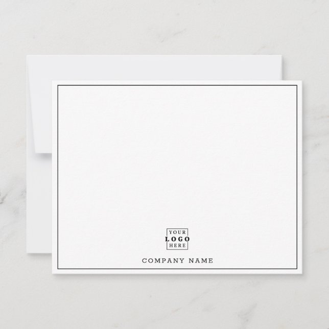  Custom Business Logo Company Name Note Card (Front)
