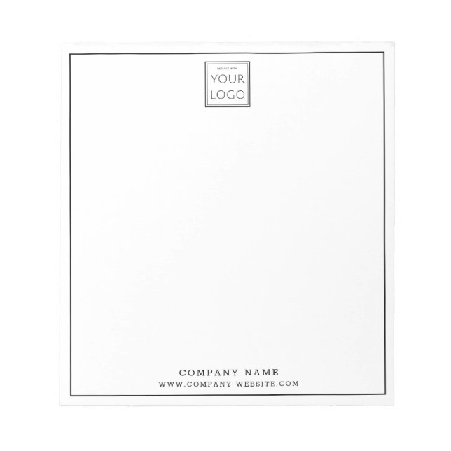  Custom Business Logo Company Name   Notepad (Front)