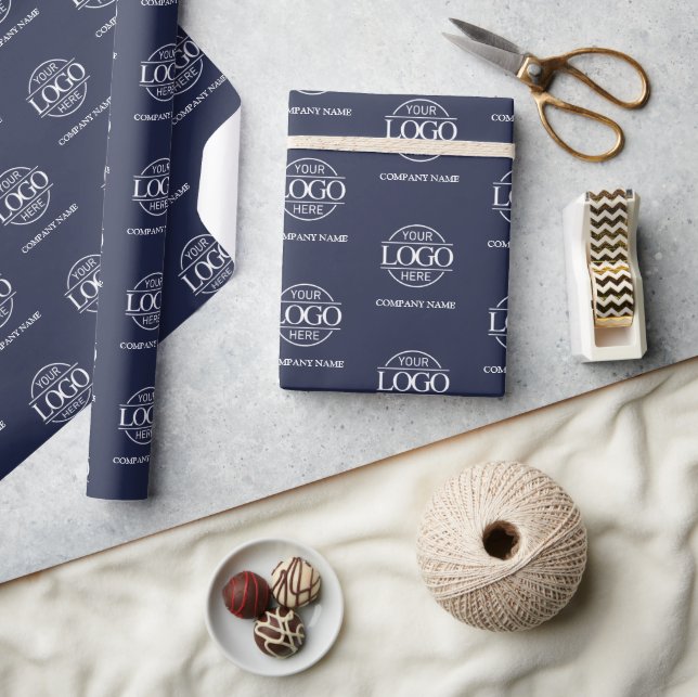 Custom Business Logo Company Name Promotional Wrapping Paper (Crafts)