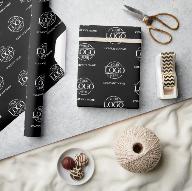 Custom Business Logo Company Name Promotional Wrapping Paper (Crafts)