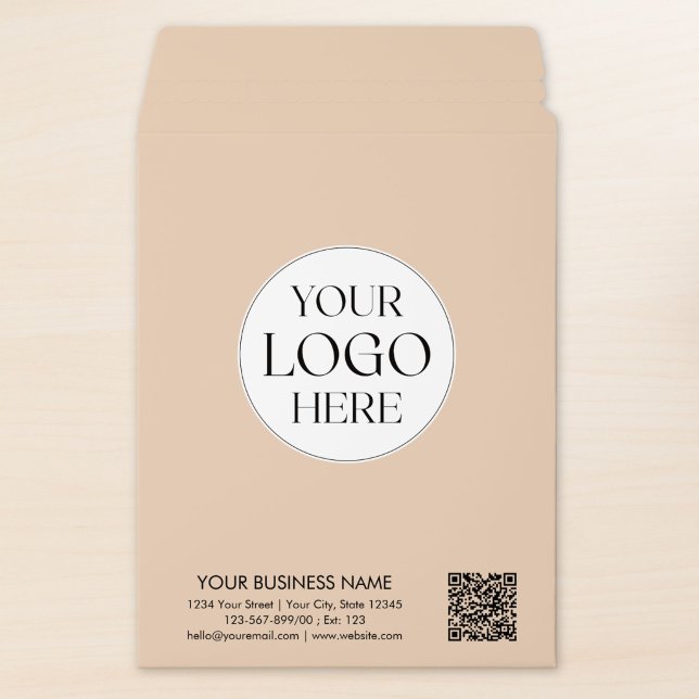 Custom Business Logo Company Name QR Code Envelope Mailers (Creator Uploaded)