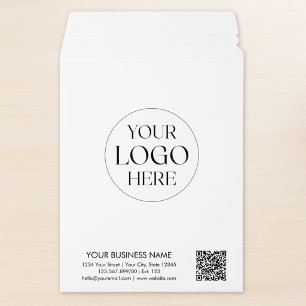 Custom Business Logo Company Name QR Code Envelope Mailers
