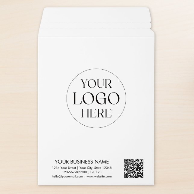 Custom Business Logo Company Name QR Code Envelope Mailers (Creator Uploaded)