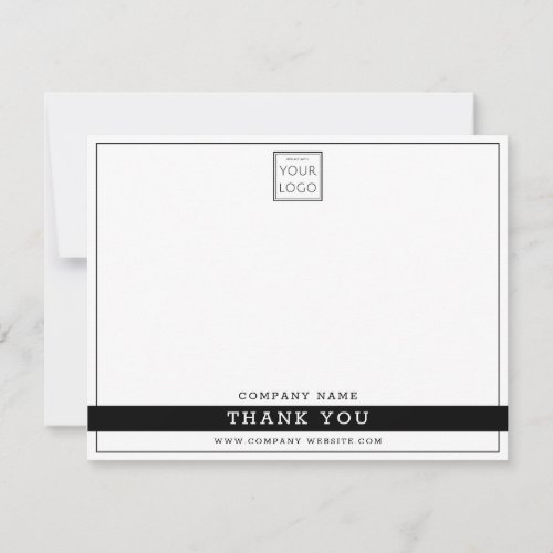 Custom Business Logo Company Name Thank You Note Card