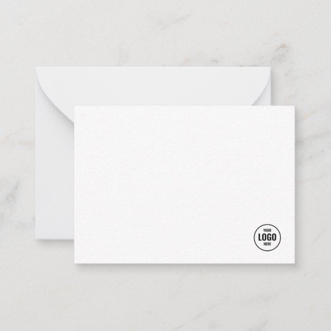 Custom  Business Logo Company Note Card (Front)