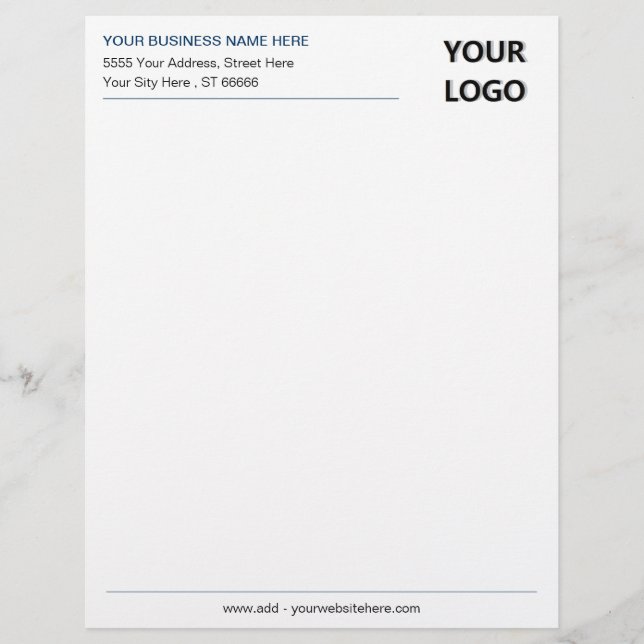 Custom Business Logo Company Office Letterhead (Front)