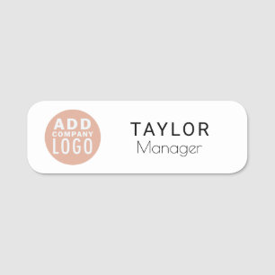 Custom Business Logo Company Office Manager Name Tag