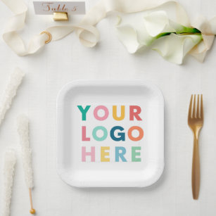Custom Business Logo Company Party Event Supplies Paper Plates