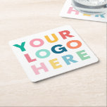 Custom Business Logo Company Party Event Supplies Square Paper Coaster<br><div class="desc">Are you looking for promotional items for your business event? Check out these Custom Business Logo Company Party Event Supplies Square Paper Coasters. You can add your own logo very easily by clicking on the personalize button. No minimum order! Happy Branding!</div>