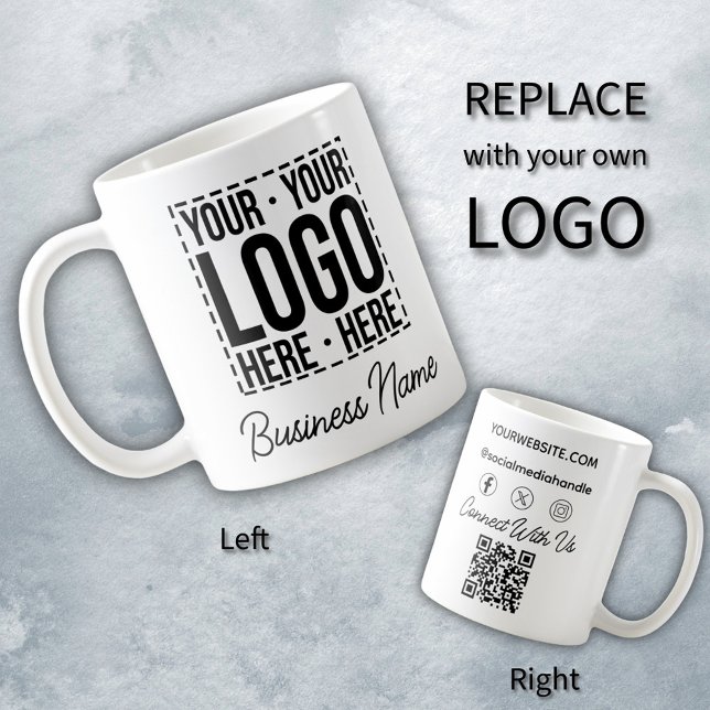 Custom Business Logo Company Personalized Modern Coffee Mug (Creator Uploaded)