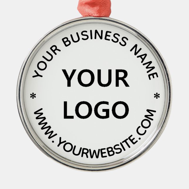 Custom Business Logo Company Personalized Office Metal Ornament (Front)