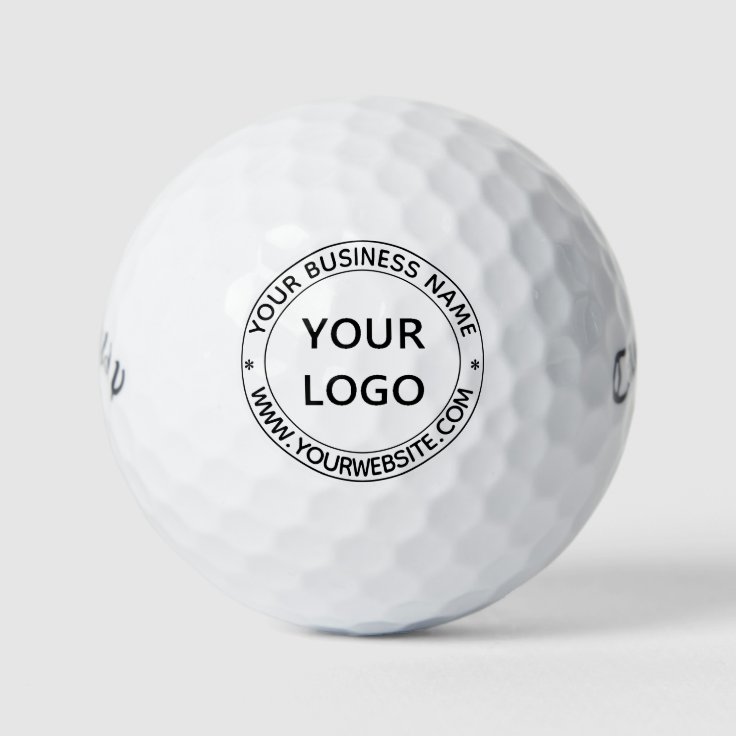 Custom Business Logo Company Personalized Stamp Golf Balls | Zazzle